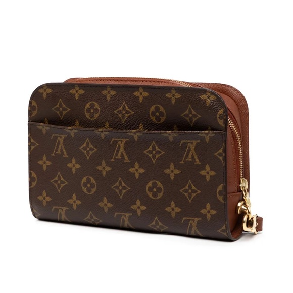 Louis Vuitton LV Orsay Monogram Logo Leather Clutch Wristlet Handbag Purse